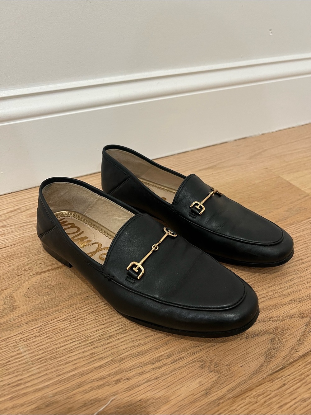 Sam Edelman Black Leather Loraine Loafers